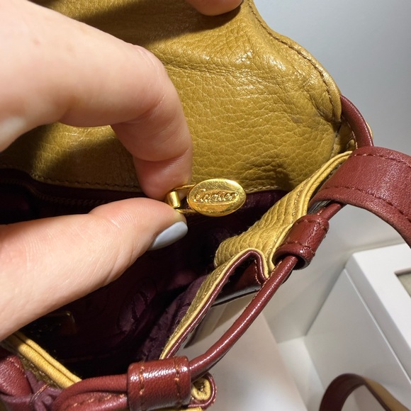 Cartier Vintage Must Line Yellow/Bordeaux Leather Crossbody Bag - Picture 8 of 8